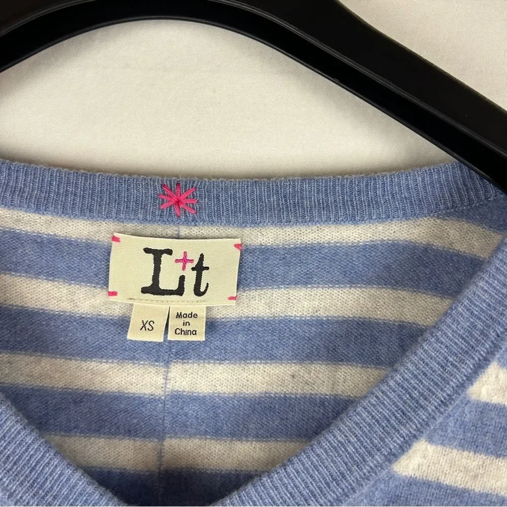 LABEL+thread Women's Cashmere Prep Star Vee sweater size XS